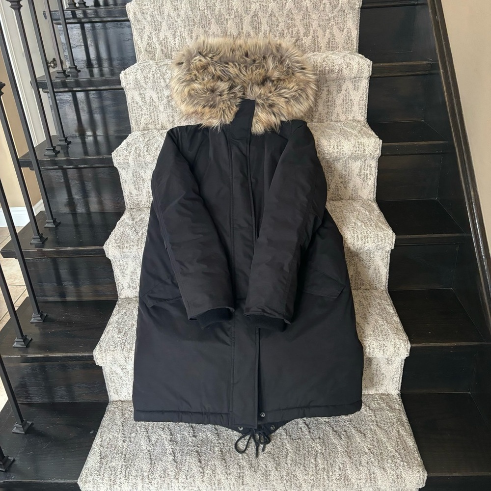 Wilfred Fur-Trimmed Hooded Coat